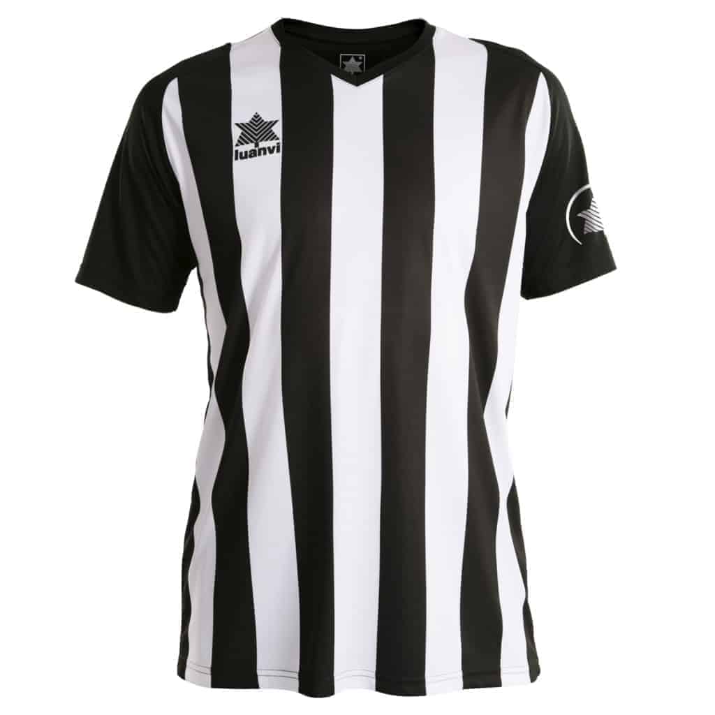 Luanvi futbol rayas blanco negro