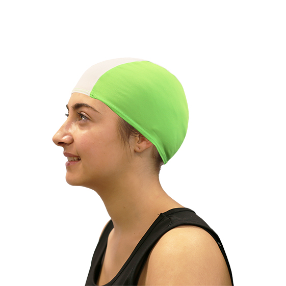 gorro natación poliéster softee senior verde blanco