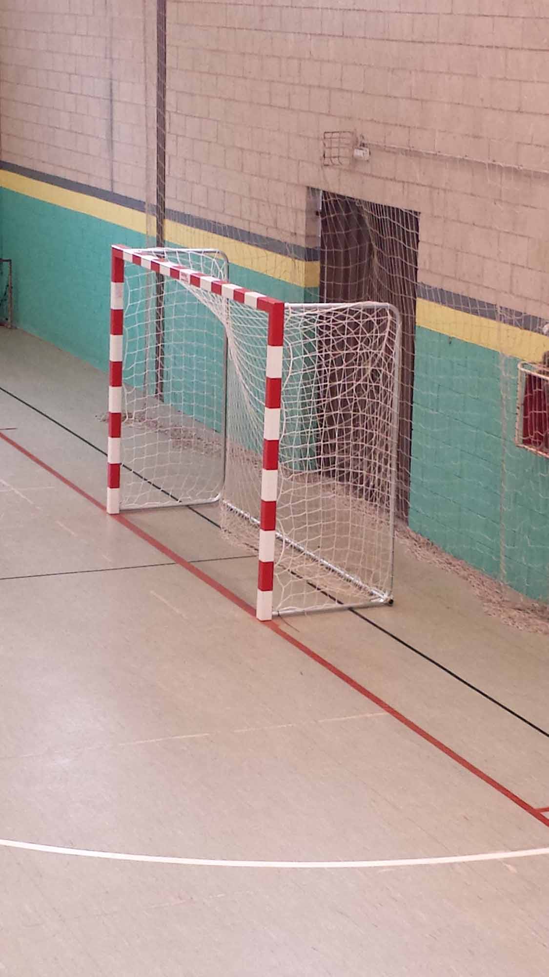 juego porterias balonmano-futbol sala (2 unidades), aluminio, trasladables, 80×80, base tubo redondo 2