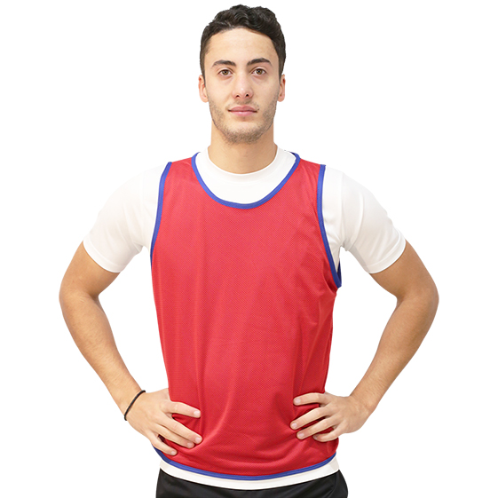 peto reversible unisex azul rojo peto reversible unisex azul rojo