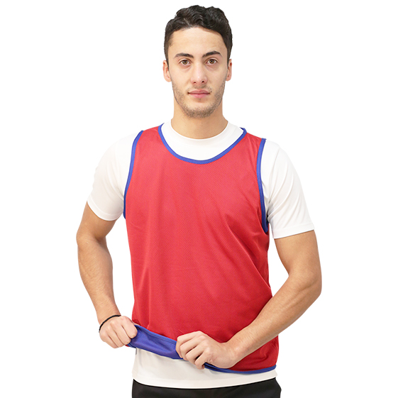 peto reversible unisex azul rojo 1 peto reversible unisex azul rojo 1
