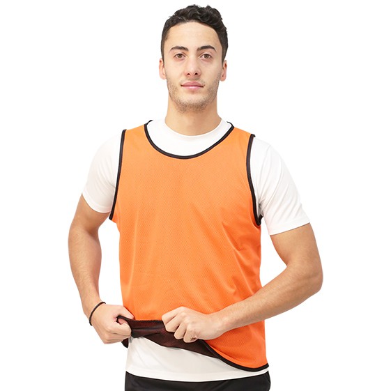 peto reversible unisex naranja negro 2 peto reversible unisex naranja negro 2