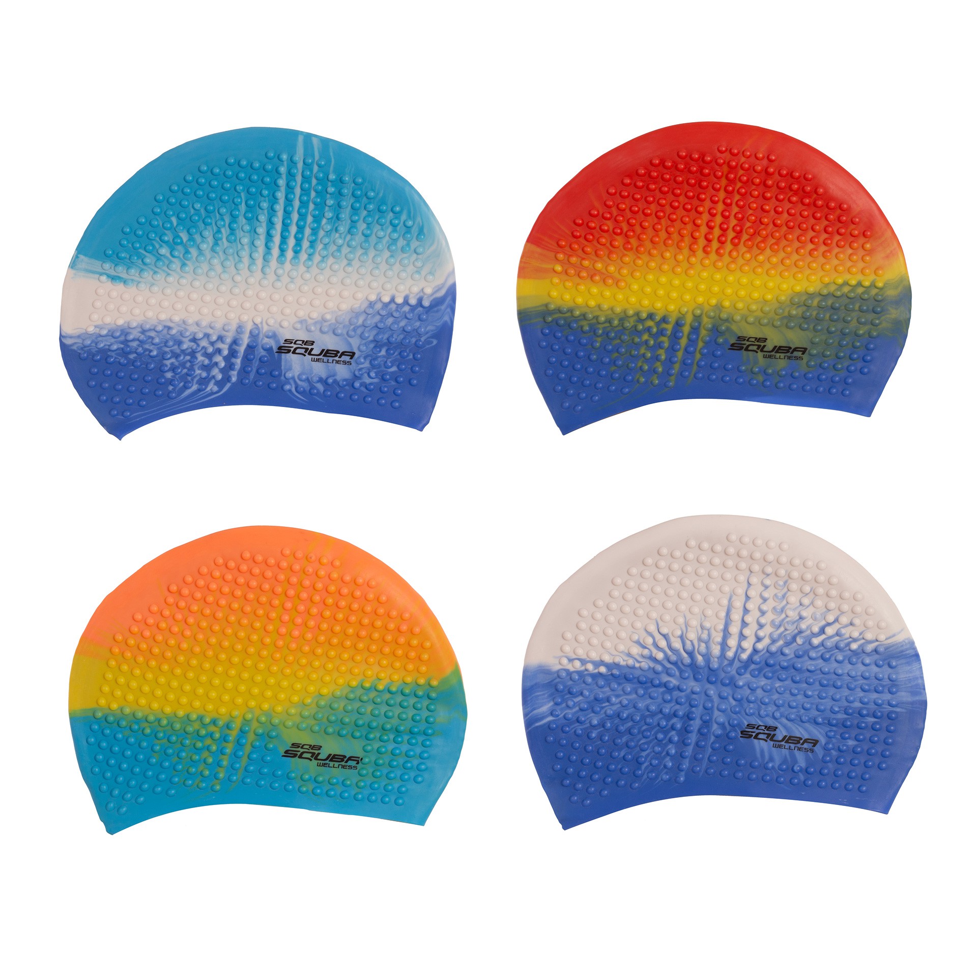 gorro natación silicona squba bubble multicolor 2