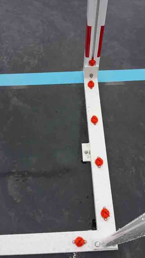 juego porterias futbol sala/balonmano (2 unidades), aluminio, trasladables, 80x80mm, base 80x40mm. 1