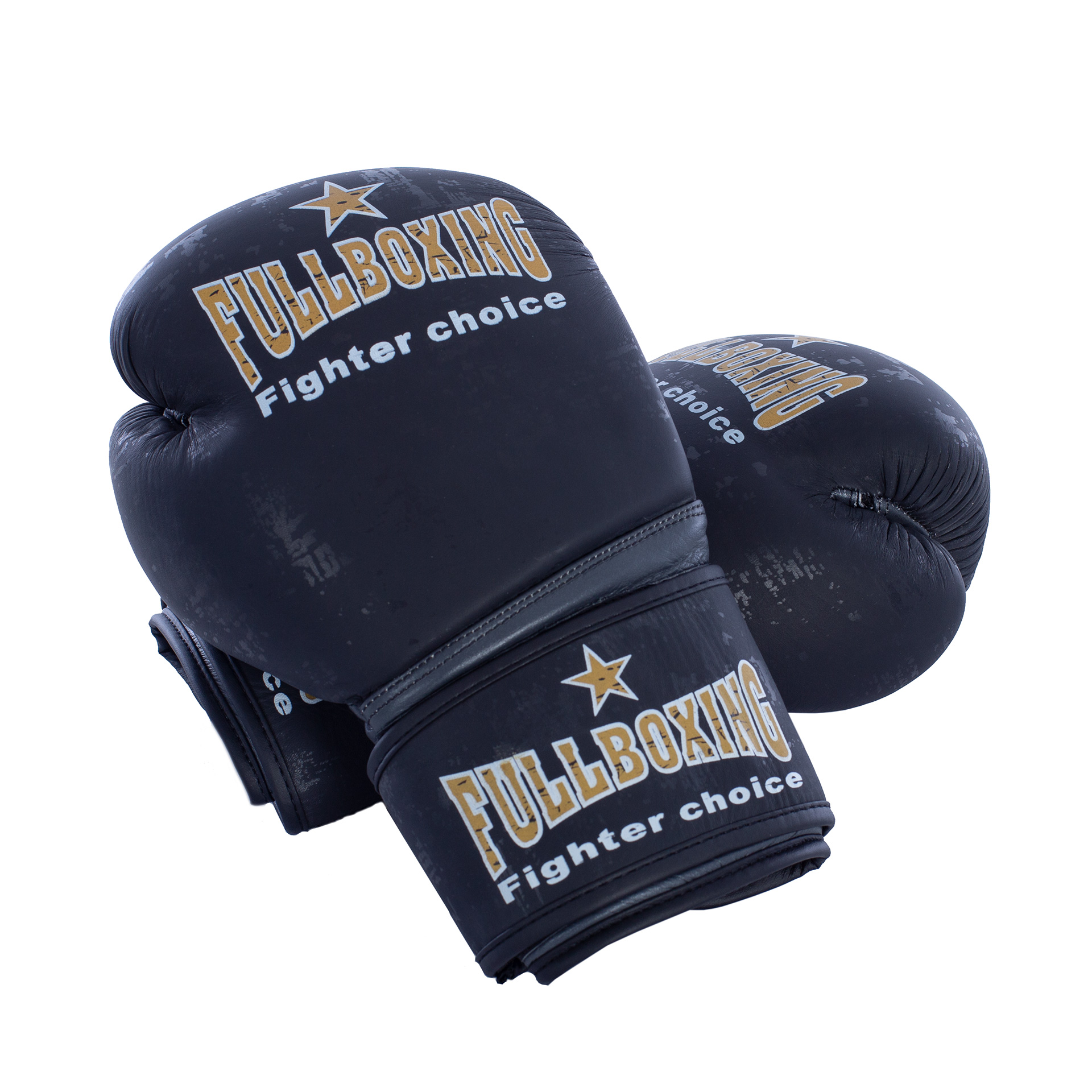 par de guantes boxeo fullboxing piel natural ciclón negro 1