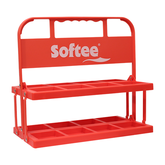 portabotellas plegable para 8 botellas 750 ml 8 botellas rojo