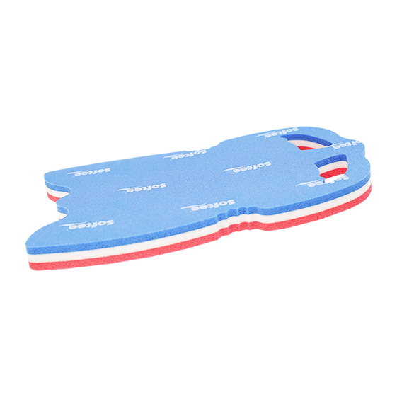 tabla de natación grande con ventanas tiburón rojo blanco azul