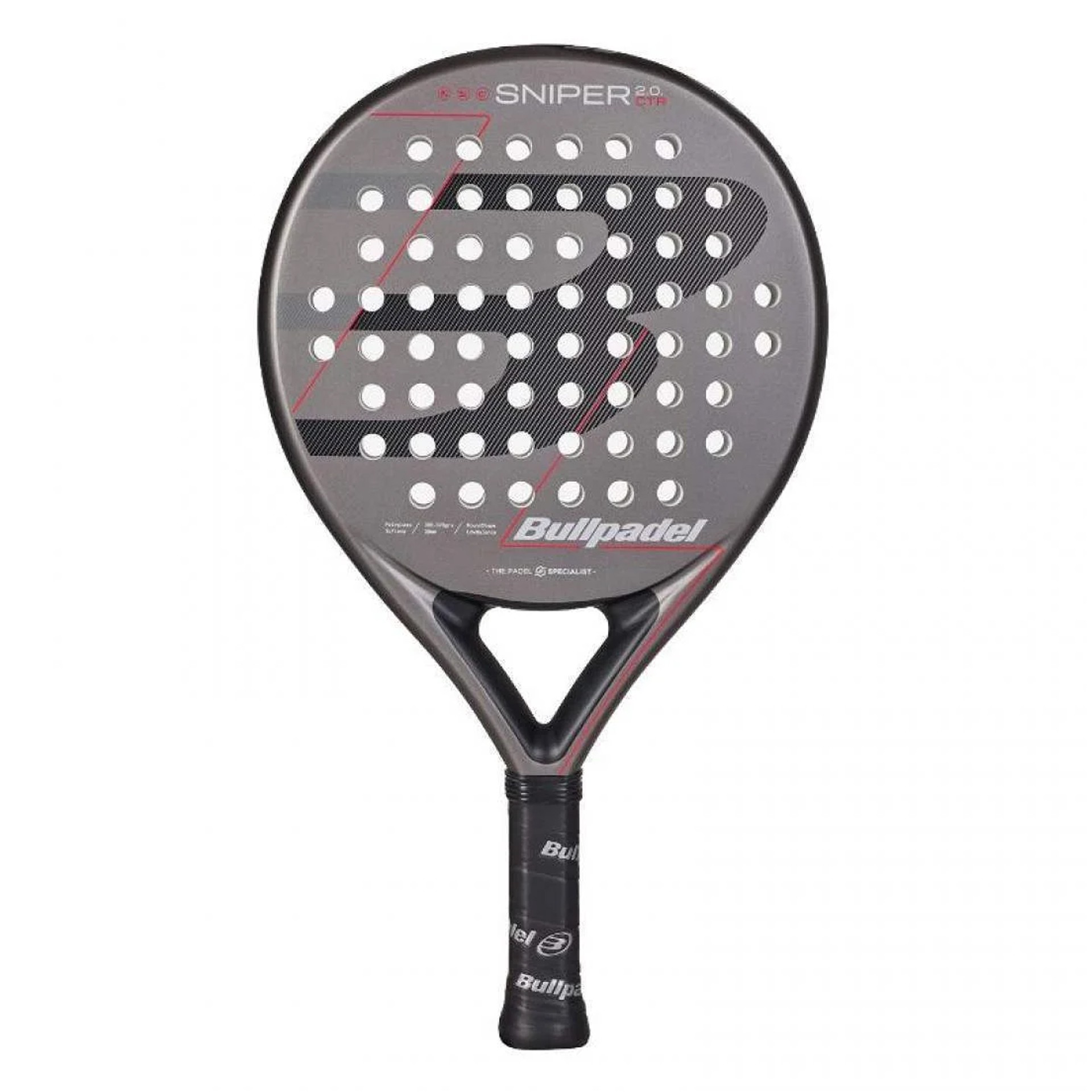 pala pádel bullpadel sniper 2.0 control gris oscuro 2026 4