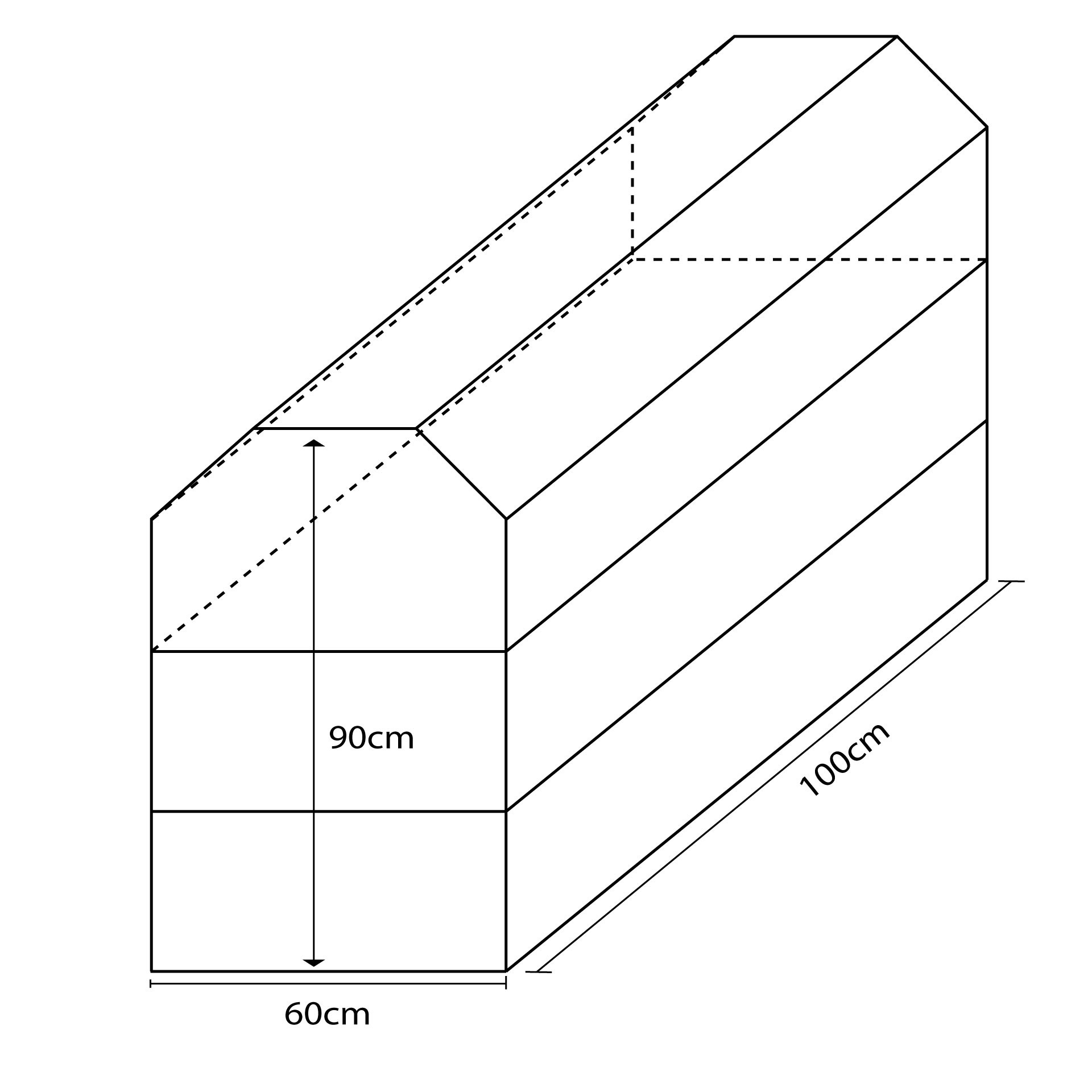 plinton desmontable piramidal de espuma -tres piezas- 100 x 60 x 90 cm 1