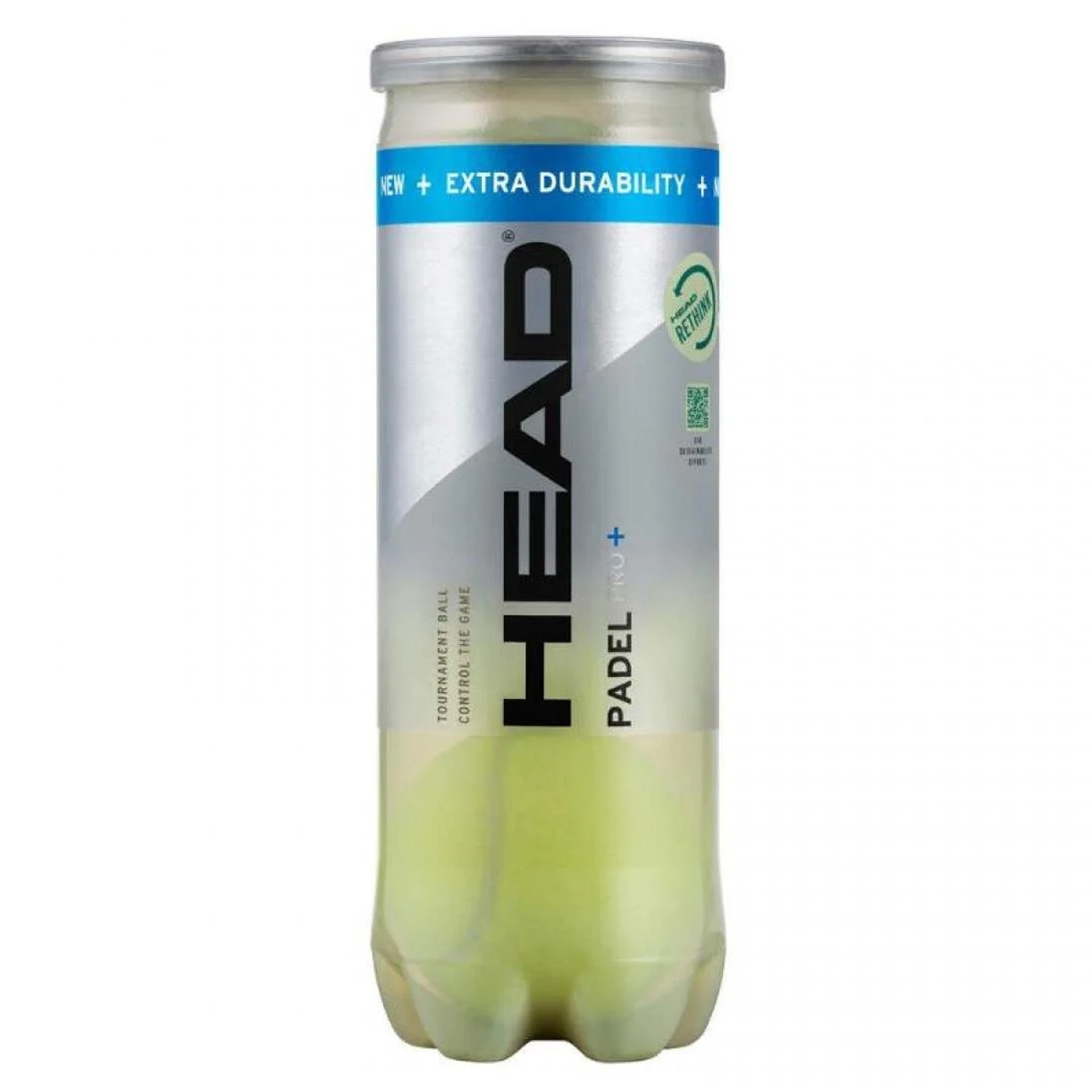 bote 3 pelotas de pádel head padel pro+ 2