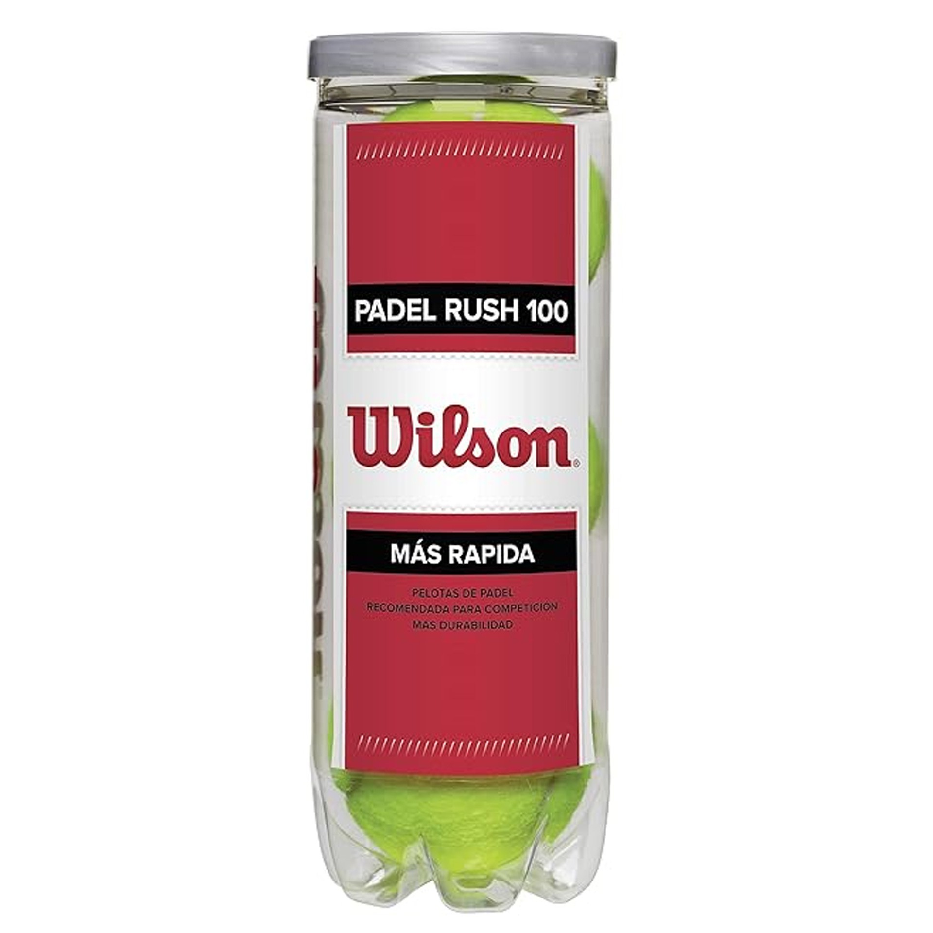 bote 3 pelotas de pádel wilson rush 100 2