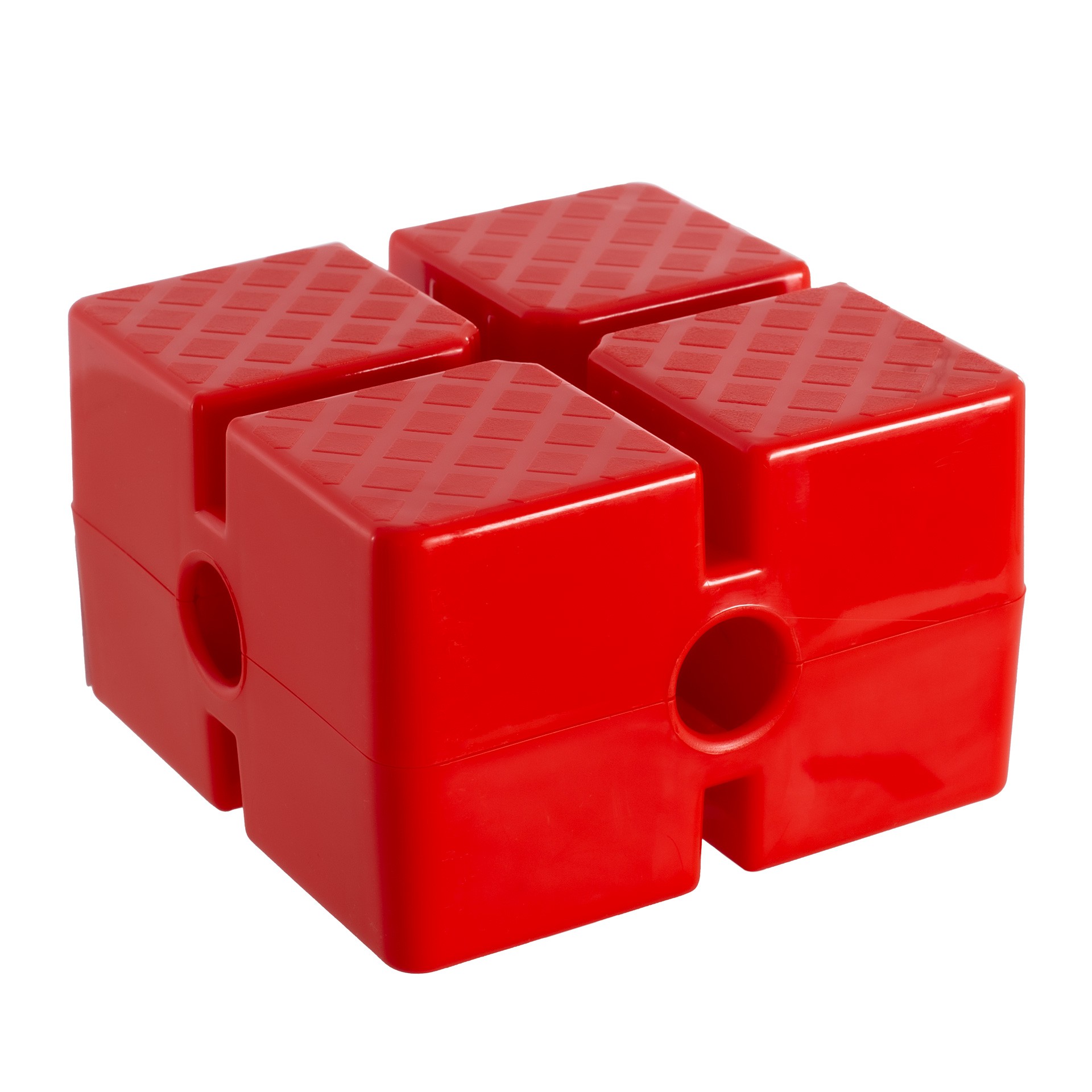 ladrillo cuadrado con soporte para pica y aro rojo