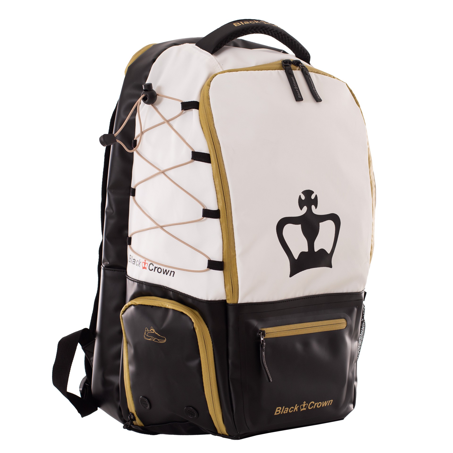 mochila black crown raptor v2 blanco dorado