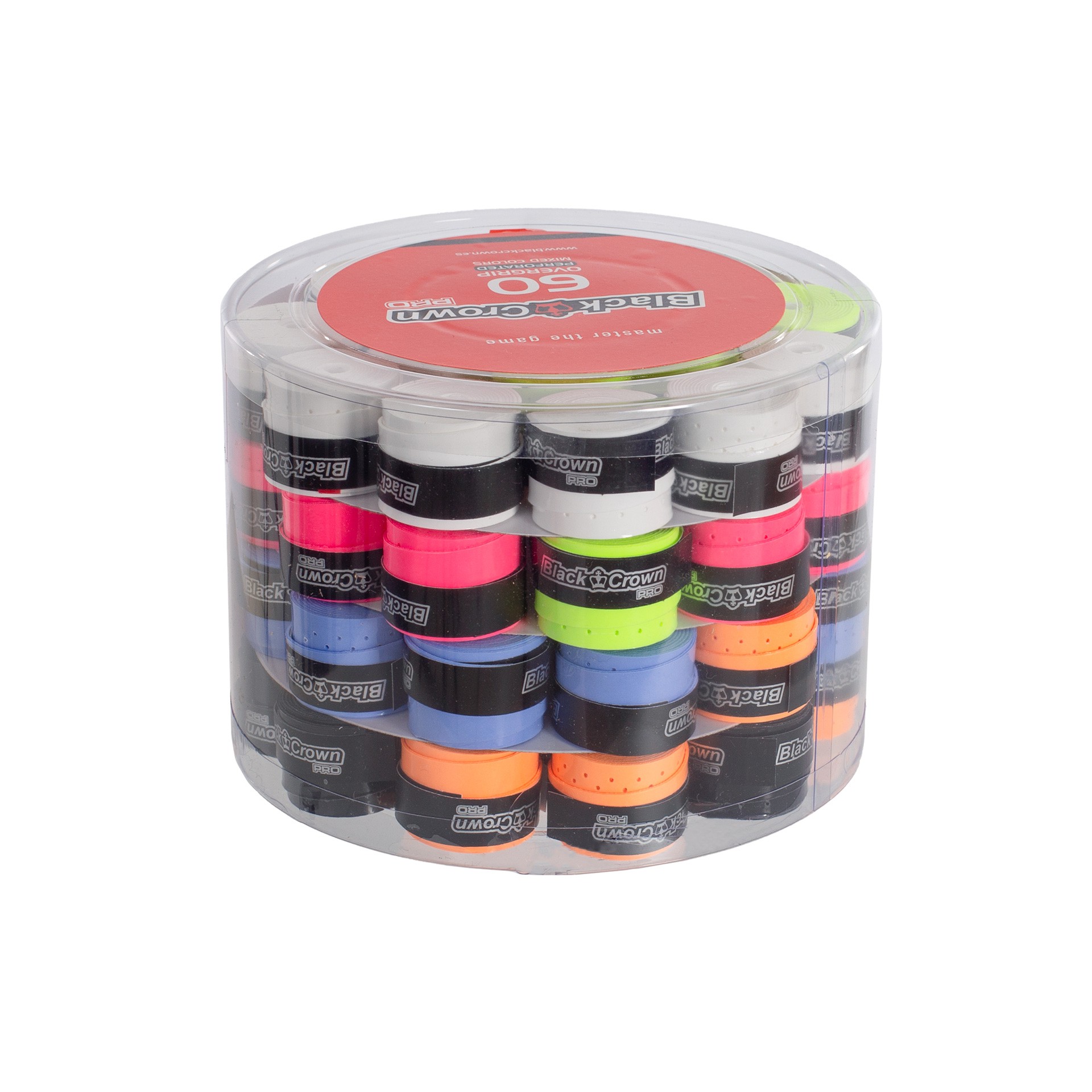 tarro 60 overgrips black crown perforados multicolor 3