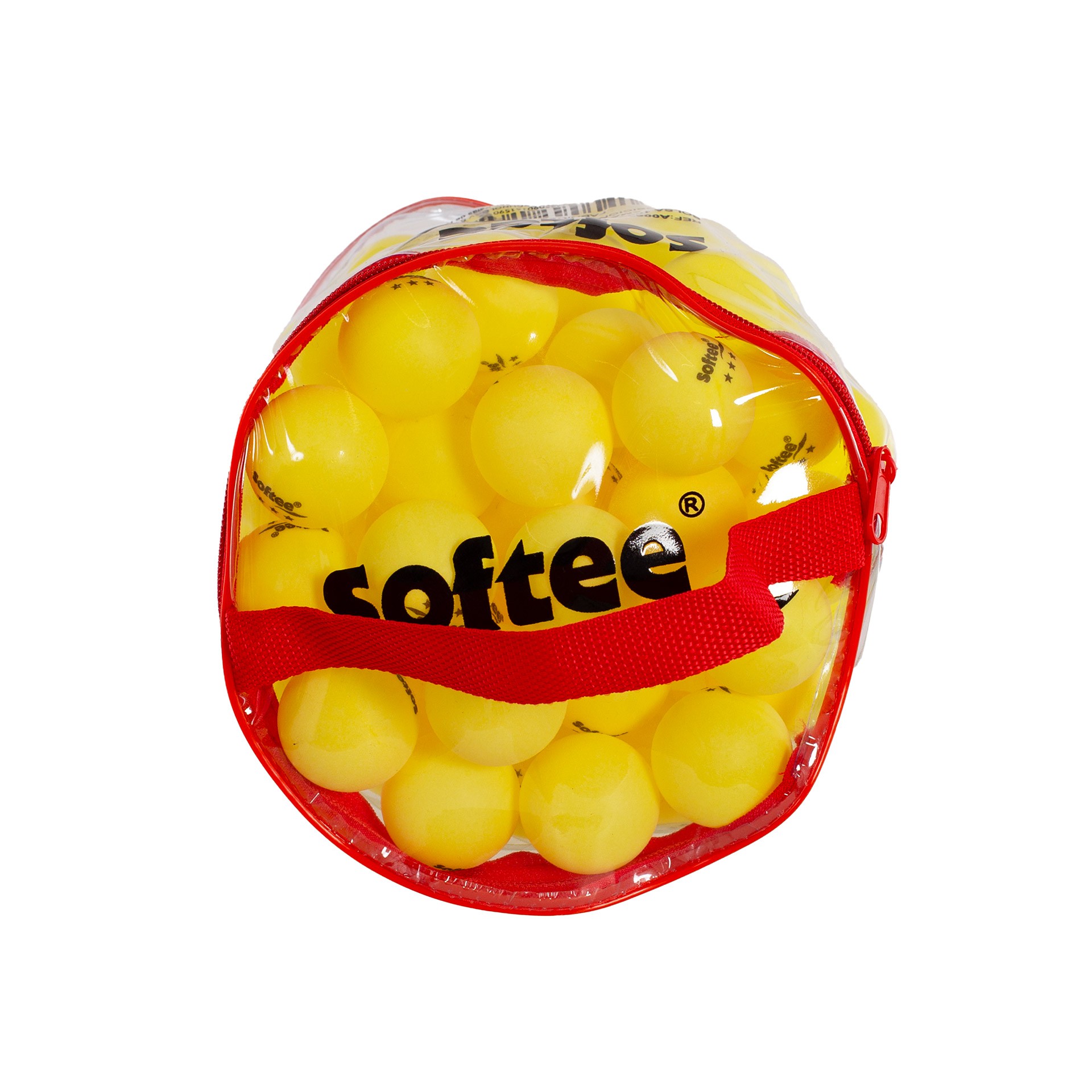 bolsa 100 pelotas pp tenis de mesa softee amarillo flúor 1