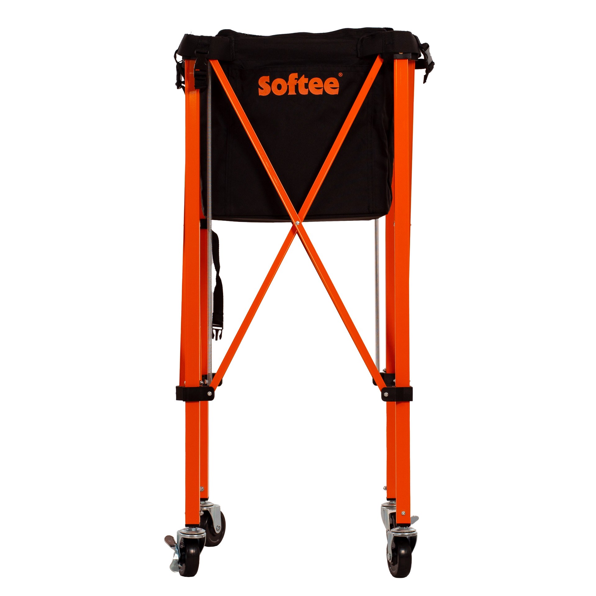 carro portapelotas de tenis/padel/pickleball softee recovery negro naranja 1
