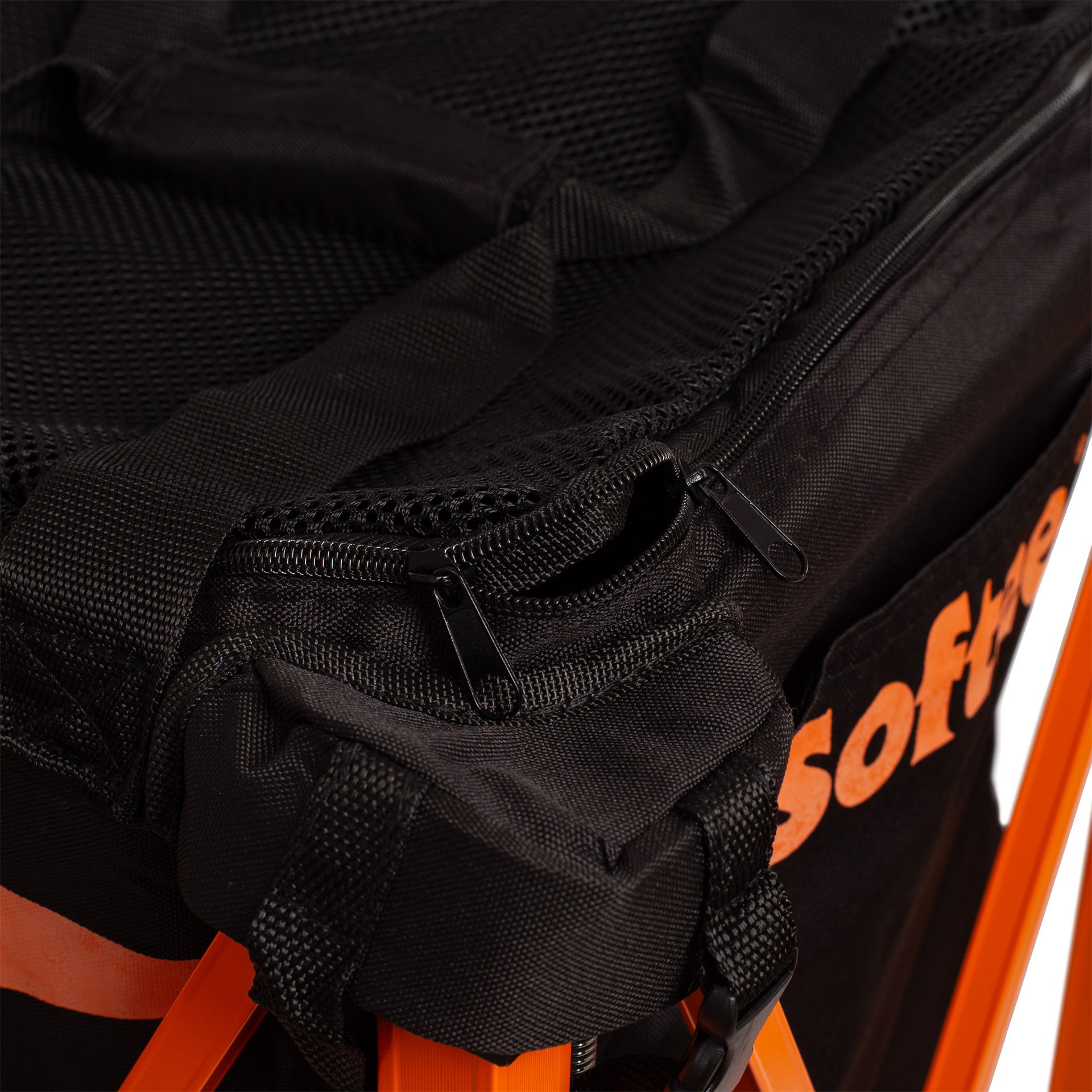 carro portapelotas de tenis/padel/pickleball softee recovery negro naranja 10
