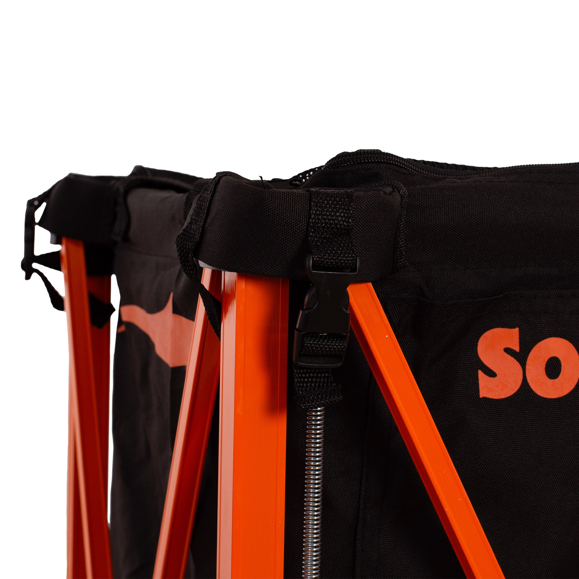 carro portapelotas de tenis/padel/pickleball softee recovery negro naranja 4
