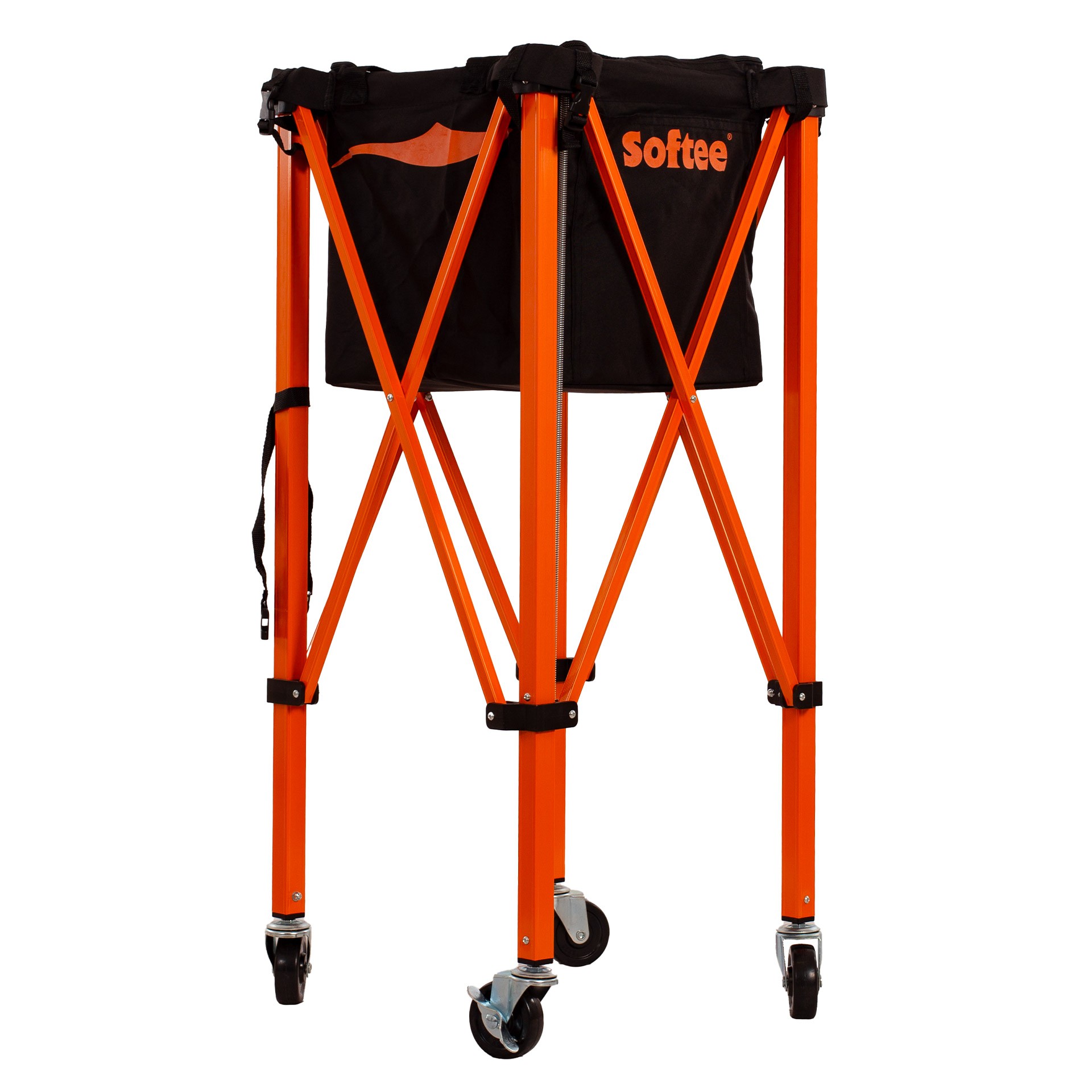 carro portapelotas de tenis/padel/pickleball softee recovery negro naranja 5
