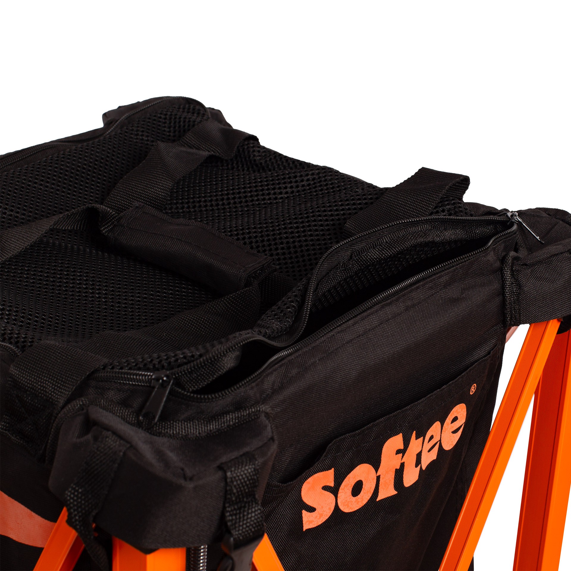 carro portapelotas de tenis/padel/pickleball softee recovery negro naranja 9