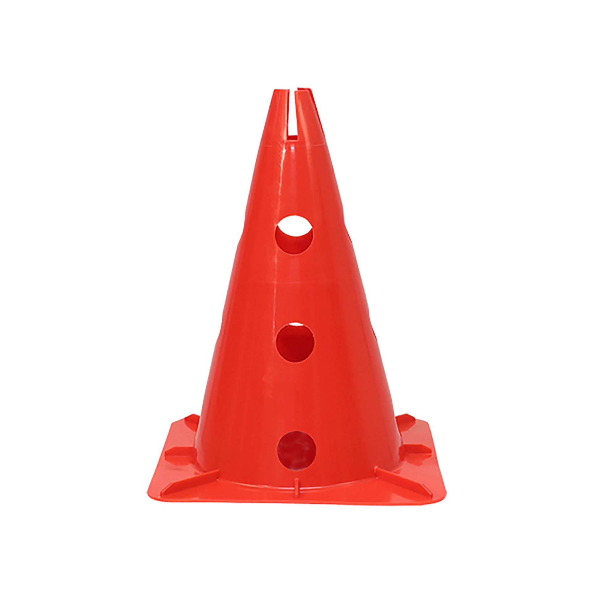 cono con soporte para pica y aro base cuadrada rojo