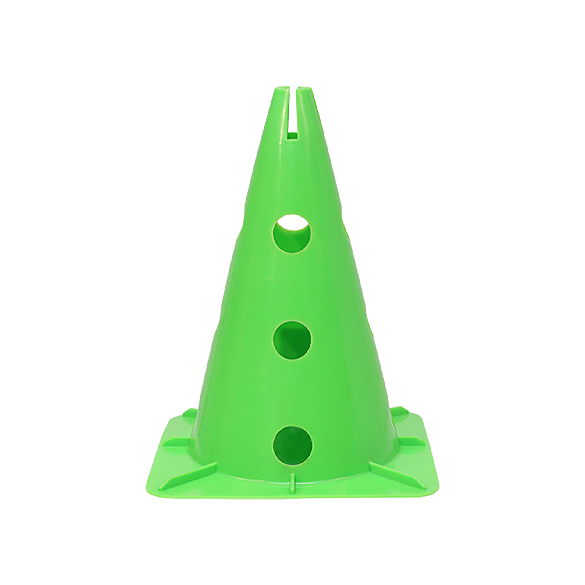 cono con soporte para pica y aro base cuadrada verde